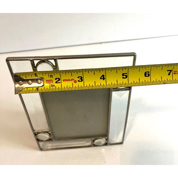 Geometric Glass & Metal Picture Frame 5" x 7" - Picture 3 of 13
